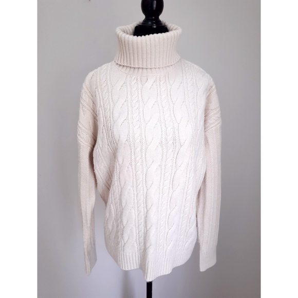 Rachel Zoe Sweaters - Rachel Zoe | Ivory Cable Knit Turtleneck Sweater